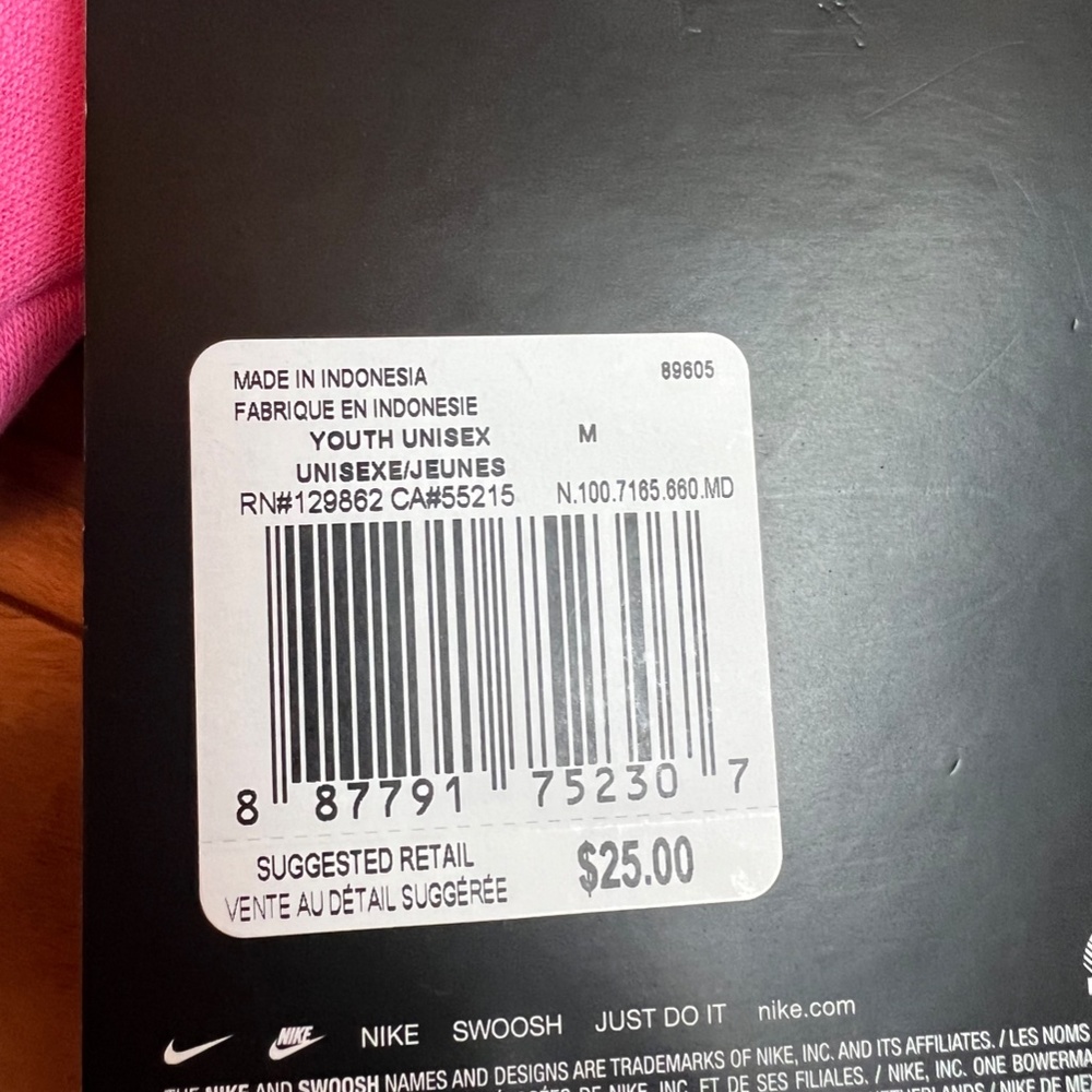 Nike Girls Youth Club Fleece Headband & Club Fleece Gloves NWT Pink Black - Picture 5 of 7